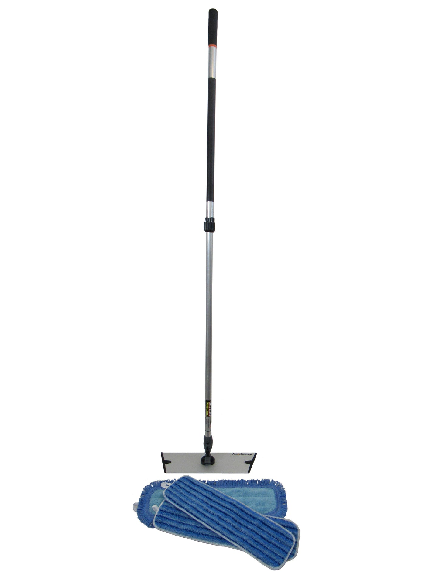 Easy-Clean™ Snap-On™ 18" Flat Mop Set with Aero-Aluminum Adjustable Handle (4 Pack) - FlexSweep