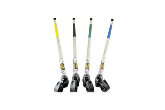 TG10 Food Industry Compliant Colored Handles for Easy-Clean™ Snap-On™ Flat Mops and Scrub Brushes (4 Pack) - FlexSweep