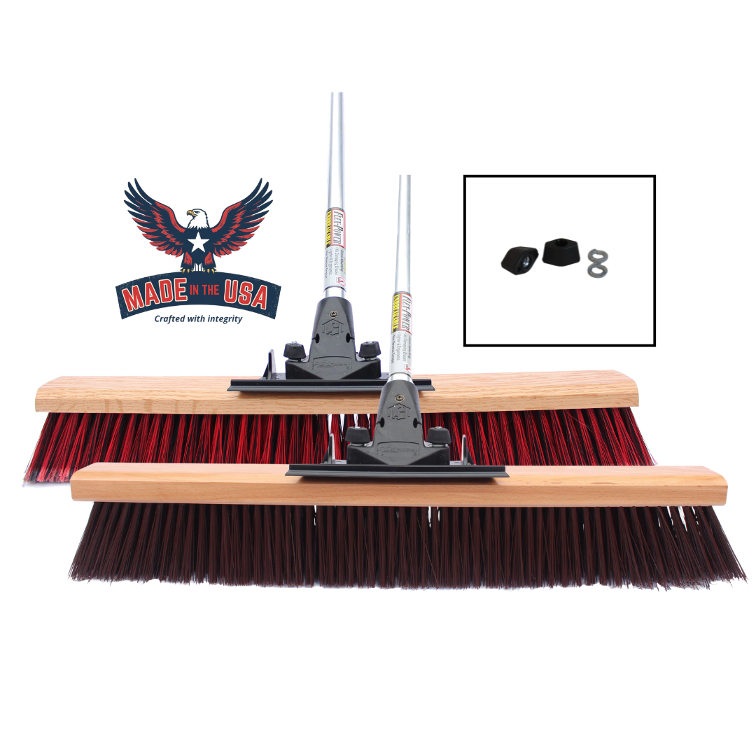 FlexSweep 24" Pro Pack – Custom 2-Pack Push Broom Set