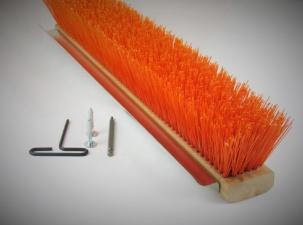 24″ Coarse Safety Orange Broom Block (4 Pack) - FlexSweep