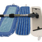 Easy-Clean™ Snap-On™ 18" Flat Mop Set with Aero-Aluminum Adjustable Handle (4 Pack) - FlexSweep